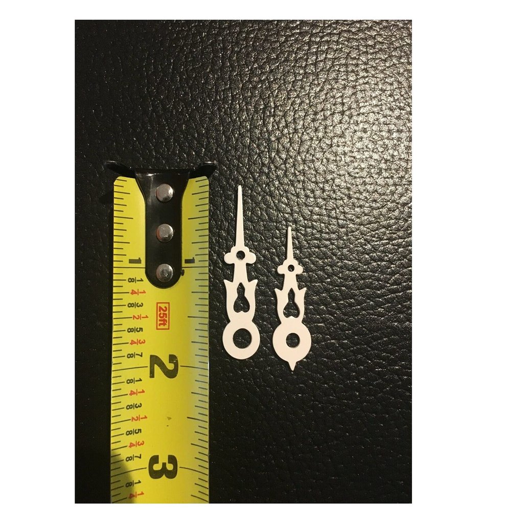 Galapagoz Cuckoo Clock Hands White Center Hole Minute Hand T Plastic 1-3/4 inch USA