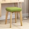 Benches Wooden Dining Stool Bedroom Makeup Stool Reception Room Stool Desk Stool Shoe Changing Stool Rubber Wood Material (Color : Dark Green, Size : 32x32x45cm) view 2