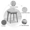 Benches Wooden Dining Stool Bedroom Makeup Stool Reception Room Stool Desk Stool Shoe Changing Stool Rubber Wood Material (Color : Dark Green, Size : 32x32x45cm) view 3