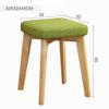 Benches Wooden Dining Stool Bedroom Makeup Stool Reception Room Stool Desk Stool Shoe Changing Stool Rubber Wood Material (Color : Dark Green, Size : 32x32x45cm) view 4