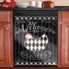 Beds Chicken Hen Magnet Dishwasher Cover,Welcome to Our Home,Farmhouse Kitchen Animal Sticker Striped Plaid Decal Refrigerator Door Rooster Panel Decal 23x26inch view 1