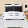 4PC Bedding Set- Duvet Cover and Duvet Insert Features Extra Warm Dobby Down Alternative Duvet Comforter Insert along with 100% Cotton Embroidered Burbank Duvet Cover Set (King/Cal-King, White) view 1