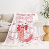 Anatomy of an Axolotl Blanket Throw, Mexican Salamander Flannel Fleece Blanket Perfect Axolotl Lover Gift, Lightweight Soft Animal Blanket Suit for Sofa Bed Couch Travel 120"x90" for Family view 4