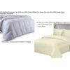 4PC Bedding Set- 100% Cotton Duvet Cover Set + Duvet Insert Features Extra Warm Dobby Down Alternative Duvet Comforter Insert along with Wrinkle Free Duvet Cover Set (Full/Queen, Solid Ivory) view 2