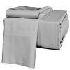 500 Thread Count Sheet Set Solid Pattern Supima Cotton 5-Pieces Split Sheet Set for Adjustable Bed - Fits Mattress 19-21" Inch Deep Pockets (Split-Queen) Silver Grey Color view 1
