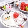 12 Pcs Food Picks for Kids with 2 Ceramic Jars Set of 2 Cute Cartoon Animal Fruit Forks Kids Toothpicks Stainless Steel Bento Picks for Kids with Silicone Handles Back to School Party Supplies view 2