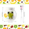 12 Pcs Food Picks for Kids with 2 Ceramic Jars Set of 2 Cute Cartoon Animal Fruit Forks Kids Toothpicks Stainless Steel Bento Picks for Kids with Silicone Handles Back to School Party Supplies view 3
