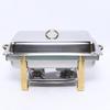 9L Stainless Steel Gold Warming Container Rectangular Chafing Dish Dinner Serving Buffer Warmer Set Tray Buffet Catering For Wedding, Graduation or Other Banquets Events view 2
