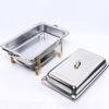 9L Stainless Steel Gold Warming Container Rectangular Chafing Dish Dinner Serving Buffer Warmer Set Tray Buffet Catering For Wedding, Graduation or Other Banquets Events view 4