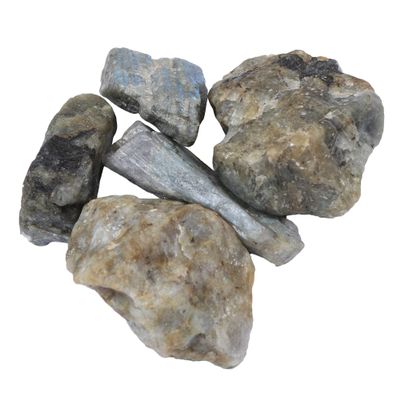 GEMHUB 1 lb Bulk Labradorite Rough Crystal Stones for Cabbing Cutting Lapidary Tumbling and Polishing