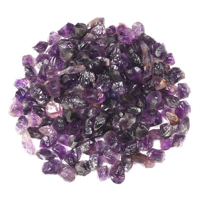 GEMHUB 1 lb Bulk Violet Amethyst Crystal Stones for Cabbing Cutting Lapidary Tumbling and Polishing