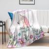 Custom Baby Blanket with Name, Personalized Kids Blanket with Unicorn Pattern for Girls Boys Soft Throw Fleece Blanket Customized Name Receiving Swaddle Blanket Birthday 40"x50" view 2
