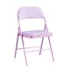 AILILI Folding Chair with Padded Seat Comfortable Backrest Lightweight Metal Frame Weight Capacity 220lbs Suitable for Living Room and Kitchen (Black) (Color : Pink) view 1