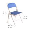 AILILI Folding Chair with Padded Seat Comfortable Backrest Lightweight Metal Frame Weight Capacity 220lbs Suitable for Living Room and Kitchen (Black) (Color : Pink) view 3