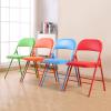 AILILI Folding Chair with Padded Seat Comfortable Backrest Lightweight Metal Frame Weight Capacity 220lbs Suitable for Living Room and Kitchen (Black) (Color : Pink) view 4