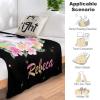 Custom Baby Blanket with Name, Personalized Kids Blanket with Unicorn Pattern for Girls Boys Soft Throw Fleece Blanket Customized Name Receiving Swaddle Blanket Birthday 40"x50" view 4