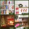 Ginbel Direct 8 Pack Christmas Stocking Holders Mantel Stocking Hanger Christmas Decoration Supplies (Silver) view 4