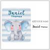 Artsadd Custom Blanket for Baby Boys Girls with Name Elephant Personalized Blankets for Toddler Fuzzy and Fleece Soft Animal Blanket Birthday Gifts for Kids 30"x40" view 2