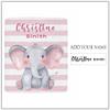 Artsadd Custom Blanket for Baby Boys Girls with Name Elephant Personalized Blankets for Toddler Soft Animal Throw Blanket Birthday Gifts for Kids 40"x50" view 2