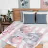 Artsadd Custom Blanket for Baby Boys Girls with Name Elephant Personalized Blankets for Toddler Soft Animal Throw Blanket Birthday Gifts for Kids 40"x50" view 3