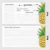 Inkdotpot 4x6 Inch Recipe Cards (Set of 50), Thick Double Sided Premium Card Stock- Modern Style White Recipe Notecards for Weddings- Bridal- Baby Shower - Pineapple Theme view 3
