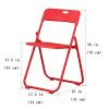 AILILI Back Folding Chair, Stool, Ultra-Thin Light, Comfortable Durable, Stylish and Simple, Easy to Store, Not Take Up Space, Camping Chair Premium Party Event Chair (Color : Red) view 2