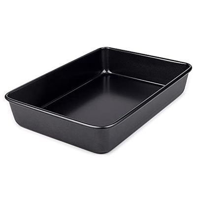 11 13 15 inches Nonstick Deep Rectangle Heavy Thick Carbon Steel Baking Pan Holder Cookie Biscuit Tray Tin Bakeware Oven Gadgets (13 inches)