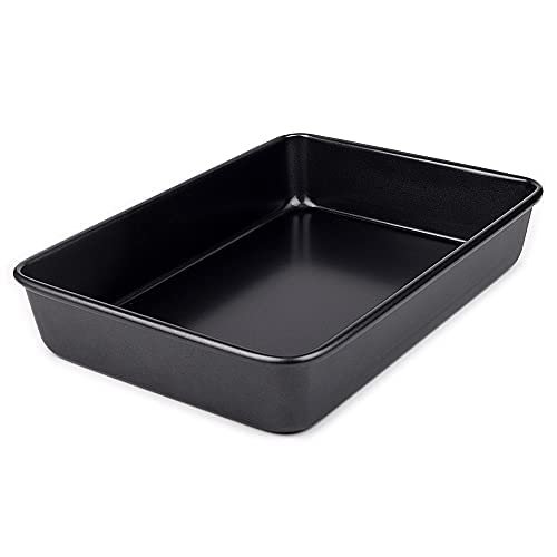 11 13 15 inches Nonstick Deep Rectangle Heavy Thick Carbon Steel Baking Pan Holder Cookie Biscuit Tray Tin Bakeware Oven Gadgets (13 inches)