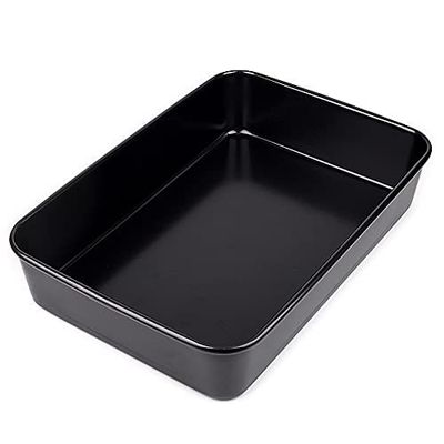 11 13 15 inches Nonstick Deep Rectangle Heavy Thick Carbon Steel Baking Pan Holder Cookie Biscuit Tray Tin Bakeware Oven Gadgets (15 inches)