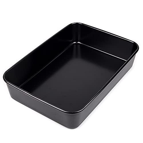 11 13 15 inches Nonstick Deep Rectangle Heavy Thick Carbon Steel Baking Pan Holder Cookie Biscuit Tray Tin Bakeware Oven Gadgets (15 inches)