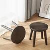 Natural and Co. Solid Wood Step Stool Plant Stand Round Footrest 10 inch Portable Detachable Legs Vanity Stool Brown view 2