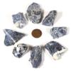 20PCs Blue Black White Sodalite Rough Stones UV Reactive Natural Gemstone Quartz Crystal Mineral Raw Specimens - Brazil view 2