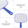 Beaupretty 2pcs Hand Mirror Makeup Mirror with Long Handle Handheld Cosmetic Mirror Portable Vanity Mirror for Purse Bag Travel Girls Women Blue view 2