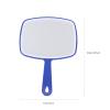 Beaupretty 2pcs Hand Mirror Makeup Mirror with Long Handle Handheld Cosmetic Mirror Portable Vanity Mirror for Purse Bag Travel Girls Women Blue view 4