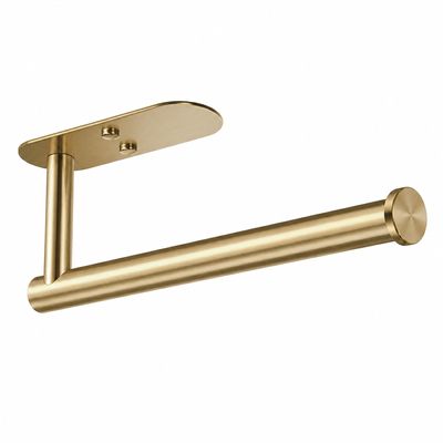 VAEHOLD Adhesive Paper Towel Holder Under Cabinet Wall Mount for Kitchen, Paper Towel Roll Holder Stick to Wall, Stainless Steel (Gold)