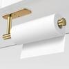 VAEHOLD Adhesive Paper Towel Holder Under Cabinet Wall Mount for Kitchen, Paper Towel Roll Holder Stick to Wall, Stainless Steel (Gold) view 2