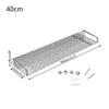 ZTBH Bathroom Divider Stainless Steel Kitchen Bathroom Shelf, 20-60cm Wall-Mounted Storage Rack, Single Layer Storage Shelf Bathroom Hardware Sets (Color : 40cm) view 2
