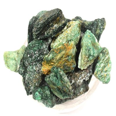 30PCs Green Fuchsite Mica Rough Stones Natural Sparkling Gemstone Crystal Mineral Raw Specimens - Brazil