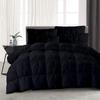 Cotton Farm All-Season 500 GSM Black Goose Down Alternative 1 Piece Quilted Pinch Pleated Single Comforter 800 Thread Count Egyptian Cotton Soft & Fluffy Breathable King view 3