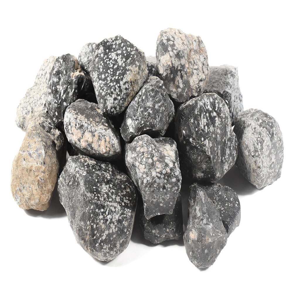 10PCs Snowflake Obsidian Rough Stones Natural Black White Volcanic Glass Gemstone Crystal Mineral Raw Specimens - Utah