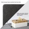 PIGOO Tissue Box Cover, Modern Rectangular Tissue Box Case Holder for Napkin Facial Paper, Decorative Organizer for Bathroom, Office Desk, Nightstand (White Flower Pattern) view 3