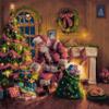 Abbott Collection 88-L-231800 Large Santa is Here Napkins. 20 Pack, Multi view 1