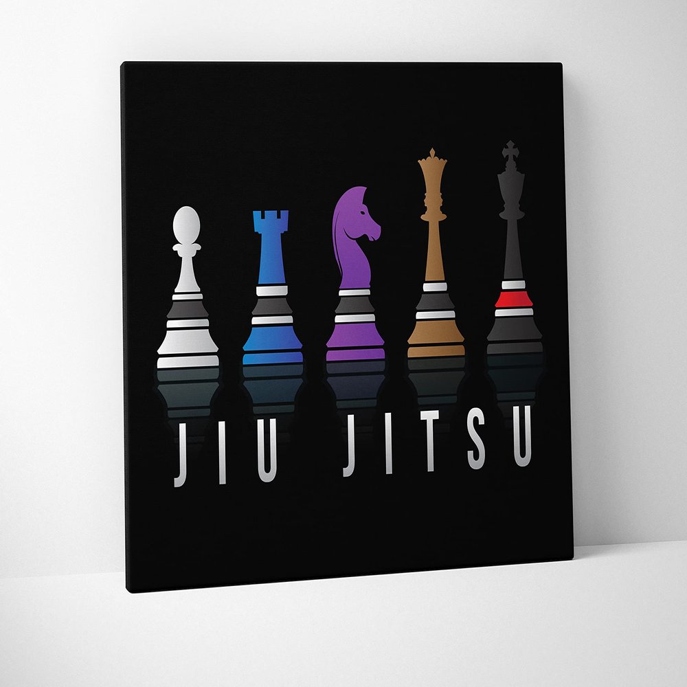 Damdekoli Chess Jiu Jitsu Poster (12 x 18 Inches - Canvas)