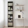 BOWERY HILL Traditional 84" Tall 6-Shelf Wood Bookshelf Bookcase in Espresso view 2