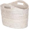 KOUBOO La Jolla Oval Magazine Rack, White-Wash view 1