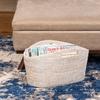KOUBOO La Jolla Oval Magazine Rack, White-Wash view 2
