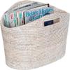 KOUBOO La Jolla Oval Magazine Rack, White-Wash view 3