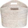 KOUBOO La Jolla Oval Magazine Rack, White-Wash view 4