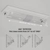 WITFORMS Grille Adjustable AC Air Deflector - 360 Rotatable - Extends 24" to 43" Length - Fits Most Standard Liner Central Air Vents - Transparent Design - Measure Before Purchase view 3