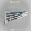 WITFORMS Grille Adjustable AC Air Deflector - 360 Rotatable - Extends 24" to 43" Length - Fits Most Standard Liner Central Air Vents - Transparent Design - Measure Before Purchase view 4